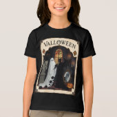 ヴァロウィーンの儀式の幽霊とローブ姿の人物 トライブレンドＴシャツ (正面)