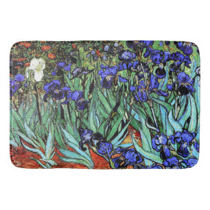 ヴァンによってGoghs Irisesは花の庭のバス・マットが開花します バスマット