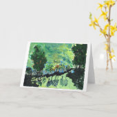 ヴァンのゴッホそっくりの景色のメッセージカード カード (黄色い花)