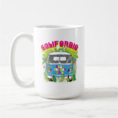 ヴァンをサーフするカリフォルニア コーヒーマグカップ (左)