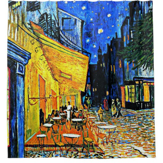 ヴァンゴッペインティングカフェテラス シャワーカーテン (正面)