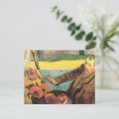 ヴァンゴッペインティングサンフラワーズ – Paul Gauguin ポストカード (スタンド正面)