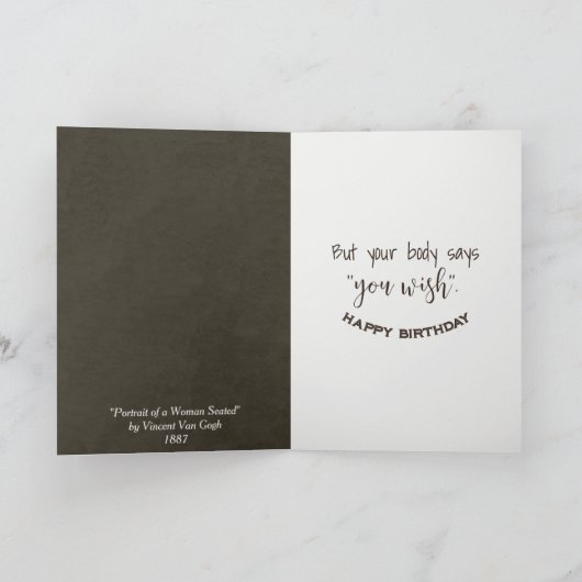 ヴァンゴッペインティング誕生日ユーモアカード カード (内部)