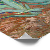 ヴァンゴッホのアイリスとファンシーウサギ ポスター (角)