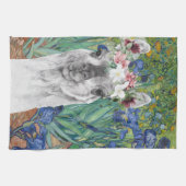 ヴァンゴッホのアイリスとラファンシーマ キッチンタオル (横)