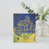 ヴァンゴッホのアートの複製、オーヴェースの教会 ポストカード (スタンド正面)