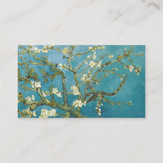 ヴァンゴッホのアーモンドの花クラシック咲き印象派 名刺 (裏面)