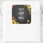 ヴァンゴッホの愛インスパイア引用文シール スクエアシール (バッグ)