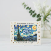 ヴァンゴッホの星空のナイトアートインスパイア ポストカード (スタンド正面)