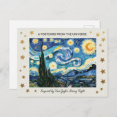 ヴァンゴッホの星空のナイトアートインスパイア ポストカード (正面/裏面)