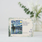 ヴァンゴッホの星空のナイトローネアートインスパイア ポストカード (スタンド正面)