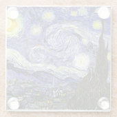 ヴァンゴッホの星空の夜， 1889 ガラスコースター (裏面)