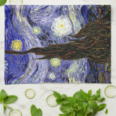 ヴァンゴッホの星空の夜， 1889 キッチンタオル (折り畳み)