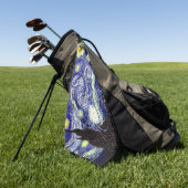 ヴァンゴッホの星空の夜， 1889 ゴルフタオル (グリーン)