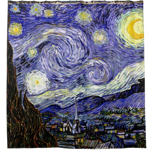ヴァンゴッホの星空の夜, 1889 シャワーカーテン (正面)