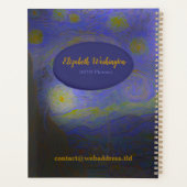 ヴァンゴッホの星空の夜， 1889 プランナー手帳 (裏面)