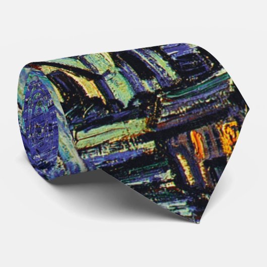 ヴァンゴッホの星絵画の夜のネクタイ ネクタイ (ロール)