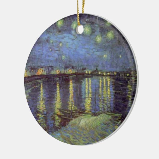 ヴァンゴッホの星絵画の夜 セラミックオーナメント (左)