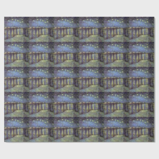 ヴァンゴッホの星絵画の夜 ラッピングペーパー (フラット)