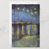 ヴァンゴッホの星絵画の夜 便箋 (正面/裏面)
