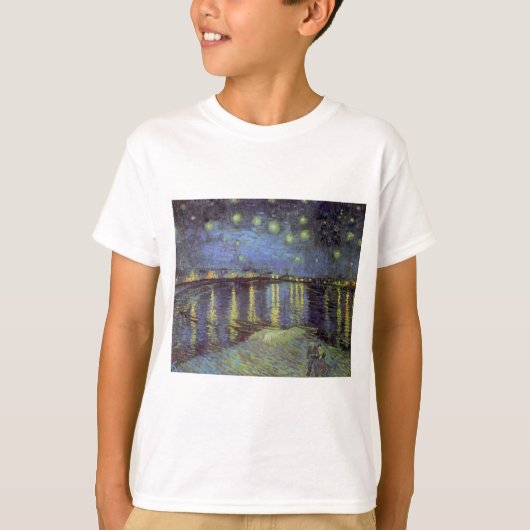 ヴァンゴッホの星絵画の夜 Tシャツ (正面)