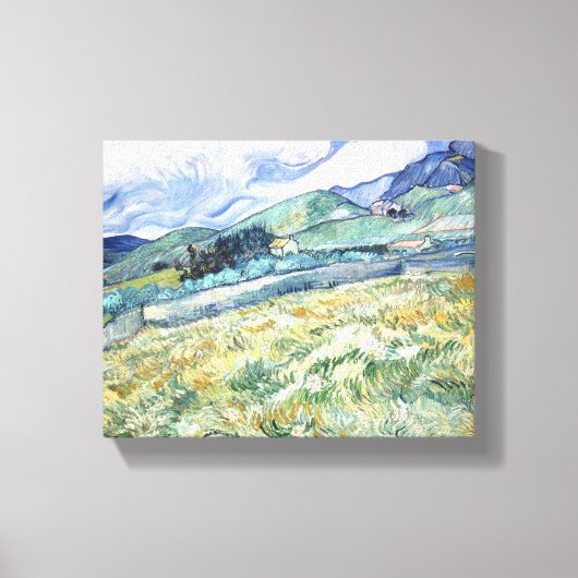 ヴァンゴッホの風景from Saint-Remy キャンバスプリント (正面)