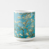 ヴァンゴッホの鮮やかターコイズブルーアーモンドブロッサム コーヒーマグカップ (中央)