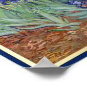 ヴァンゴッホアイリスヴィンテージファインアートフローラ ポスター (角)