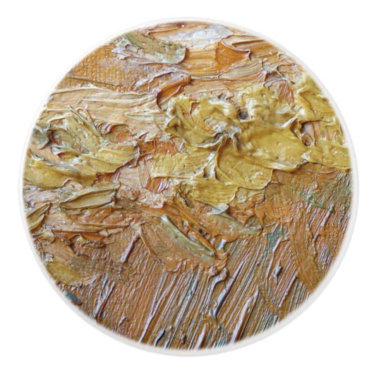 ヴァンゴッホアーティス絵画トの抽象芸術ブラシストロークCer セラミックノブ (正面)