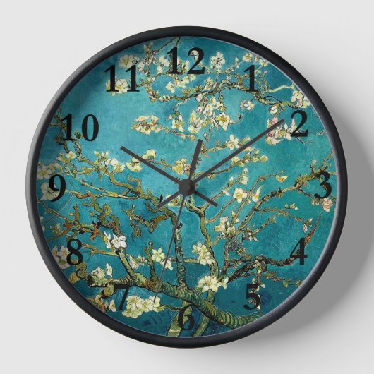ヴァンゴッホアーモンドフラムスクラシックズ印象派 壁時計 (正面)