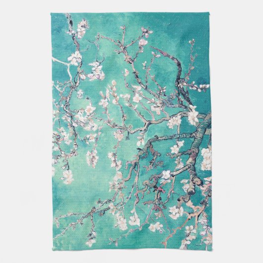 ヴァンゴッホアーモンドフラムスターコイズ キッチンタオル (縦)