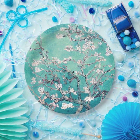 ヴァンゴッホアーモンドフラムスターコイズ ペーパープレート (パーティー)