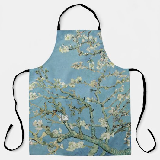 ヴァンゴッホアーモンドブロッサム絵を描フローラ エプロン (正面)