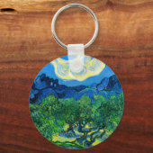 ヴァンゴッホオリーブの木が山の景色を キーホルダー (裏面)