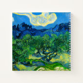 ヴァンゴッホオリーブの木が山の景色を ノートブック (裏面)