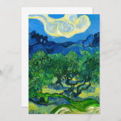 ヴァンゴッホオリーブの木が山の景色を 案内状 (正面/裏面)