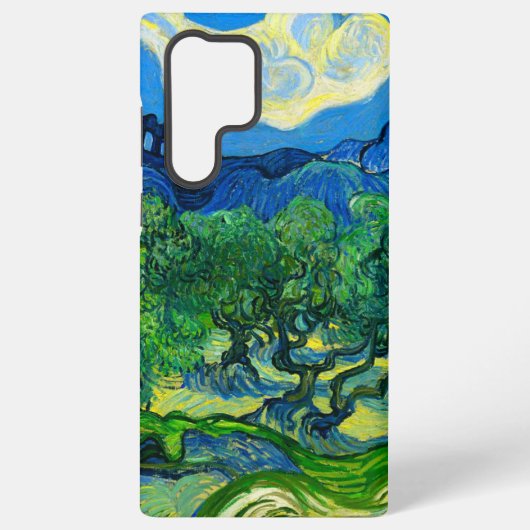 ヴァンゴッホオリーブの木が山の景色を SAMSUNG GALAXYケース (裏面)