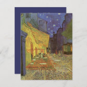 ヴァンゴッホカフェテラスアットナイトパーティの招待状 招待状 (正面/裏面)