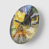 ヴァンゴッホカフェテラスアットナイト ラウンド壁時計 (傾斜)