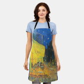 ヴァンゴッホカフェテラスフランスの通りシーン エプロン (着用した状態)