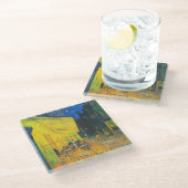 ヴァンゴッホカフェテラスフランスの通りシーン ガラスコースター (アングル)