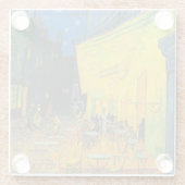 ヴァンゴッホカフェテラスフランスの通りシーン ガラスコースター (裏面)