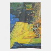 ヴァンゴッホカフェテラスフランスの通りシーン キッチンタオル (縦)