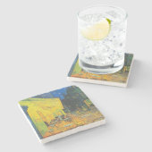 ヴァンゴッホカフェテラスフランスの通りシーン ストーンコースター (横)