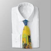 ヴァンゴッホカフェテラスフランスの通りシーン ネクタイ (タイ)