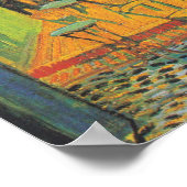 ヴァンゴッホカフェテラスフランスの通りシーン ポスター (角)