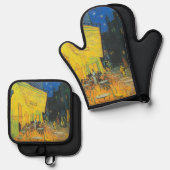 ヴァンゴッホカフェテラスフランスの通りシーン 鍋つかみ&鍋敷きセット (正面/裏面)