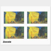 ヴァンゴッホカフェテラスフランスの通りシーン 長方形シール (シート)