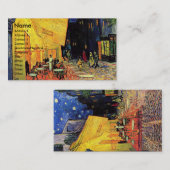 ヴァンゴッホカフェテラス(F467)ファインアート 名刺 (正面/裏面)