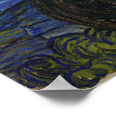 ヴァンゴッホクラシックの絵を描星の夜 ポスター (角)